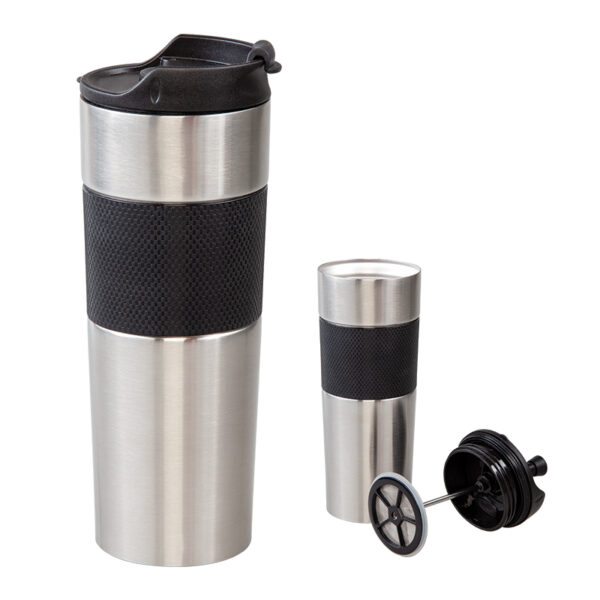 5312 Krom French Press Çelik Termos / 450 Ml