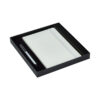 920-K Beyaz Hediyelik Set - 13X21 Not Defteri Metal Rubber Gövde Roller Kalem